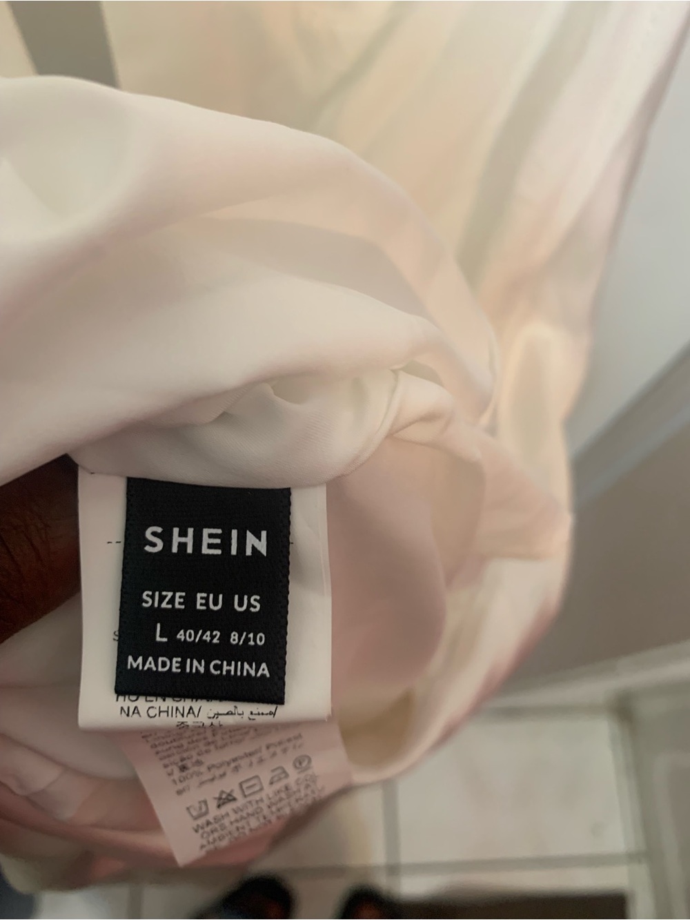 SHEIN Pale Pink Chiffon Dress